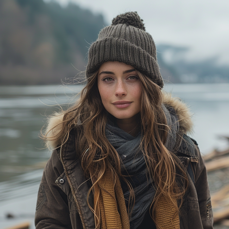 Hiker on the Columbia River