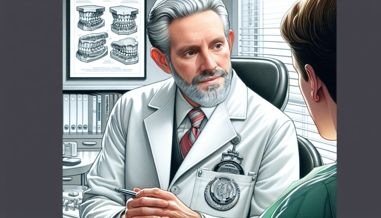 Orthodontist with expertise and experience discussing treatment options with a patient