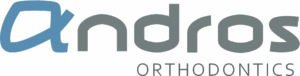 Levine Orthodontics logo The logo for Andros Orthodontics in Pasco, WA displays "Andros" in stylized grey and blue lettering, with "ORTHODONTICS" in smaller grey text beneath.