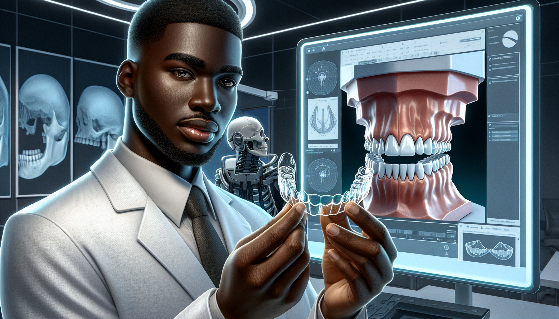 Orthodontist using advanced orthodontic procedures