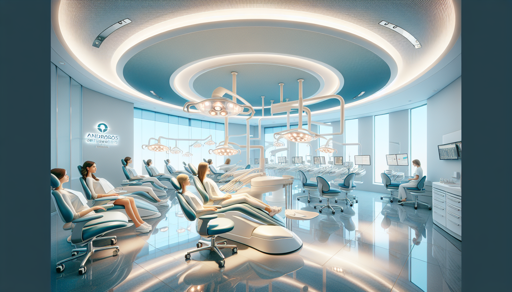 Illustration of a modern and spacious dental facility